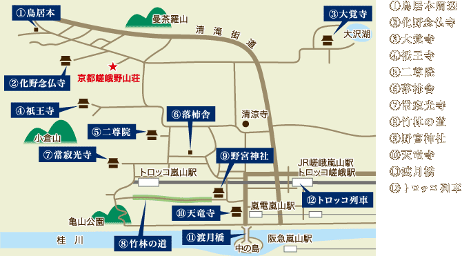 おすすめ観光スポット-地図